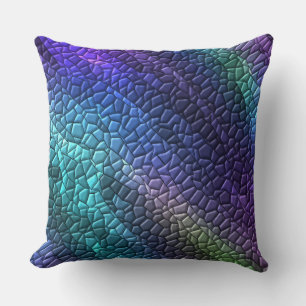 Colorful Dragon Skin Mosaic Tiles Sierkussen