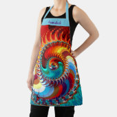 Colorful Dragon Spiral, gepersonaliseerd Schort (Insitu)