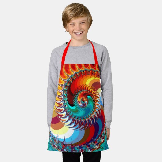 Colorful Dragon Spiral, gepersonaliseerd Schort (Gedragen)