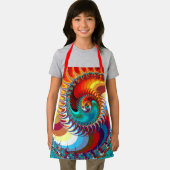 Colorful Dragon Spiral, gepersonaliseerd Schort (Insitu)