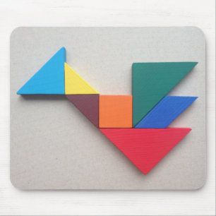 Colorful dragon Tangram Muismat