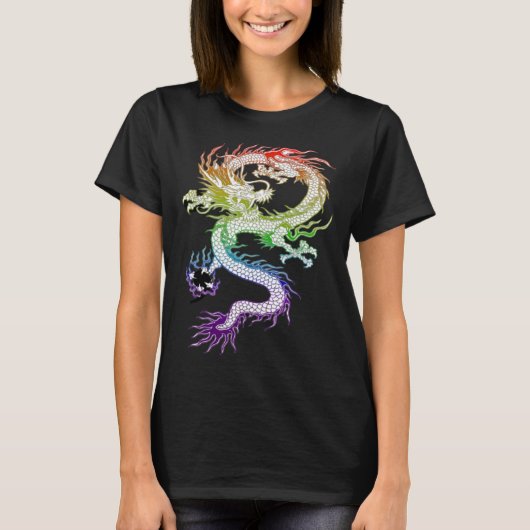 Colorful Dragon With Semi Colon  1 T-shirt (Voorkant)