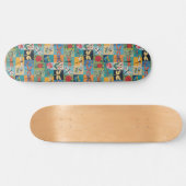 Colorful Dragonflies And Roses Patchwork Persoonlijk Skateboard (Horizontaal)