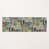 Colorful Dragonflies And Roses Patchwork Yogamat (Voorkant (horizontaal))