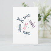 Colorful Dragonflies Kaart (Staand voorkant)