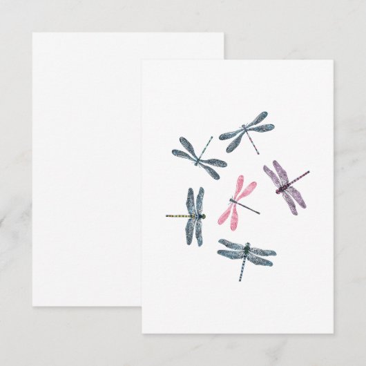 Colorful Dragonflies Kaart (Voorkant / Achterkant)