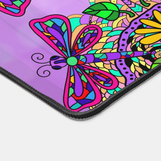 Colorful Dragonflies Mandala Bureaumat (Hoek)