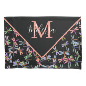 Colorful dragonflies personalized kussensloop (Voorkant)