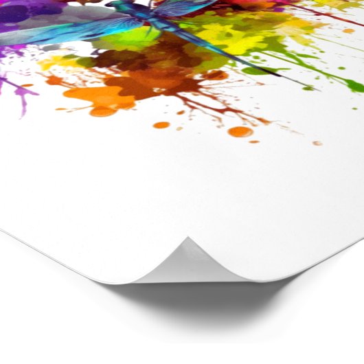 Colorful Dragonflies Poster (Hoek)