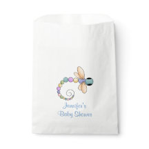 Colorful Dragonfly Baby shower Favor Bag
