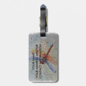 COLORFUL DRAGONFLY BAGAGELABEL (Achterkant verticaal)