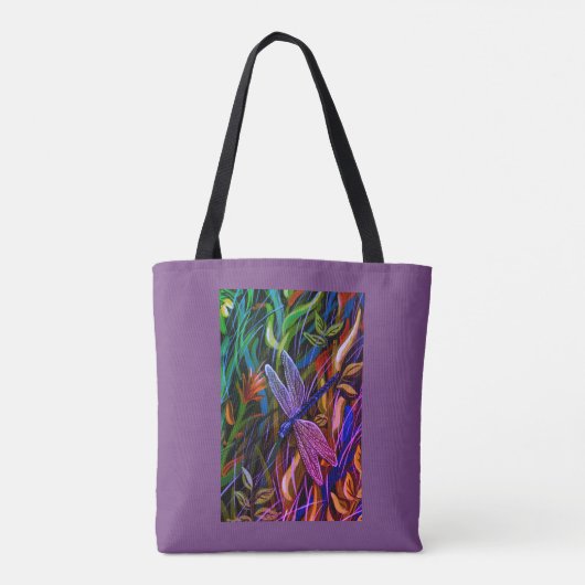 Colorful Dragonfly-Canvas tas (Achterkant)