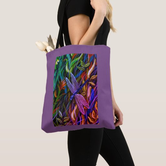 Colorful Dragonfly-Canvas tas (Dichtbij)