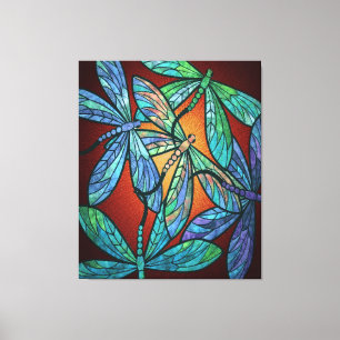 Colorful Dragonfly Lover Canvas Afdruk