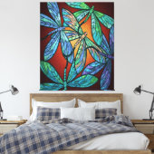 Colorful Dragonfly Lover Canvas Afdruk (Insitu (Slaapkamer))