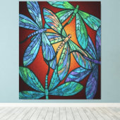 Colorful Dragonfly Lover Canvas Afdruk (Insitu (Houten vloer))