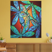 Colorful Dragonfly Lover Canvas Afdruk (Insitu (Woonkamer))