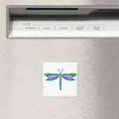 Colorful Dragonfly Magneet (Insitu (Vaatwasser))