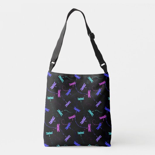 Colorful Dragonfly Pattern Crossbody Bag Crossbody Tas (Achterkant)