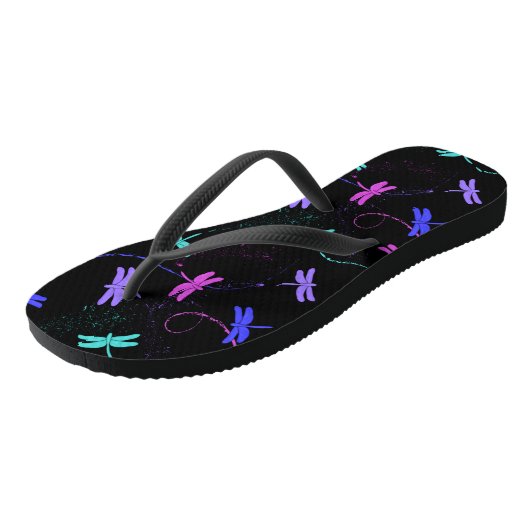 Colorful Dragonfly Pattern-Teenslippers Teenslippers (Schuin)
