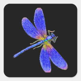 Colorful Dragonfly Vierkante Sticker