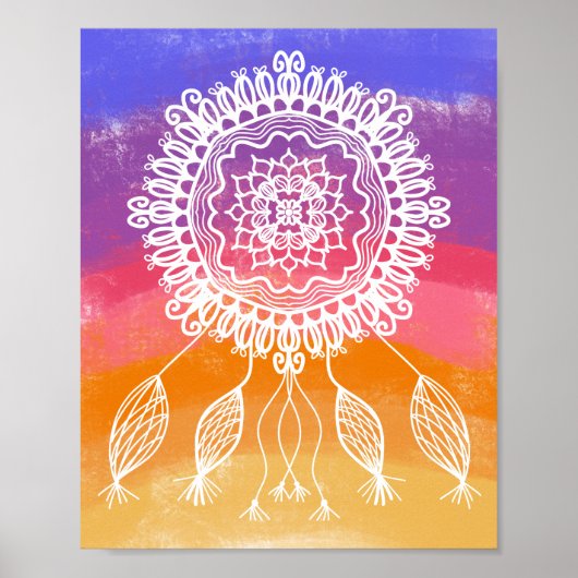 Colorful  Dream Catcher Art Poster (Voorkant)