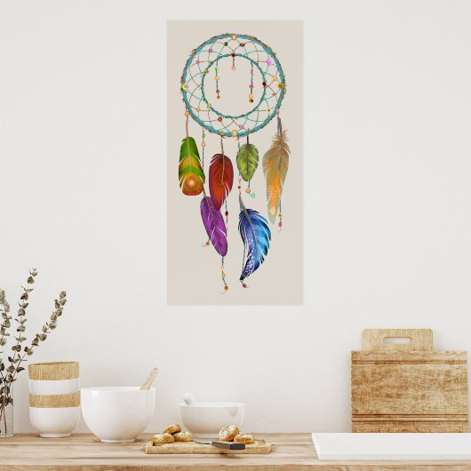 Colorful Dream Catcher Poster (Keuken)