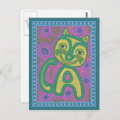 Colorful Dreamweaver Cat Briefkaart (Voorkant / Achterkant)