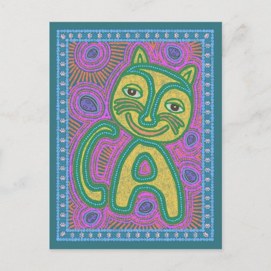 Colorful Dreamweaver Cat Briefkaart (Voorkant)