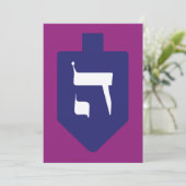 Colorful Dreidel w. Hebreeuws Letter Hey Hanukkah (Staand voorkant)