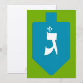 Colorful Dreidel w. Hebrew Letter Gimmel Hanukkah (Voorkant / Achterkant)