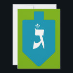 Colorful Dreidel w. Hebrew Letter Gimmel Hanukkah<br><div class="desc">Helderheid blauwgroen op groene achtergrond met de Hebreeuwse brief voor de viering van de joodse vakantie van de Hanukkah. Traditioneel spelen kinderen (en vaak volwassenen) tijdens de vakantie van Chanoekah een veilig spel met een droidel (of sevion in het moderne Hebreeuws). Op de vier muren staan de Hebreeuwse letters Nun,...</div>