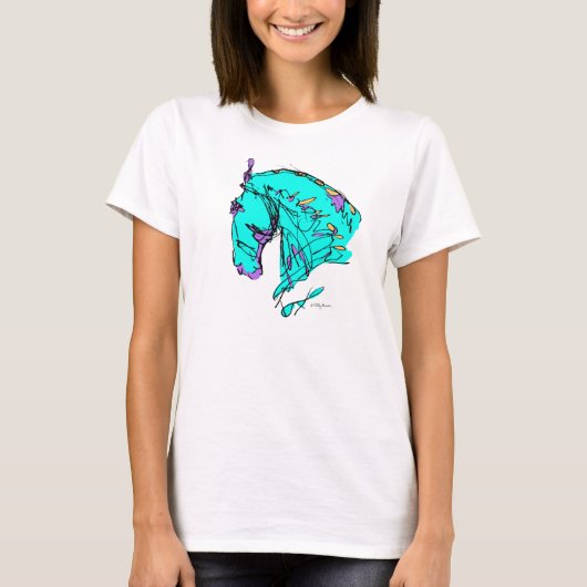 Colorful Dressage Horse T-shirt (Voorkant)