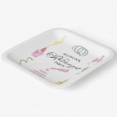 Colorful Drinks and Bottles Retirement Party Papieren Bordje (Gebogen)