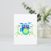 Colorful Drum Kit Briefkaart (Staand voorkant)