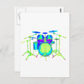 Colorful Drum Kit Briefkaart (Voorkant / Achterkant)