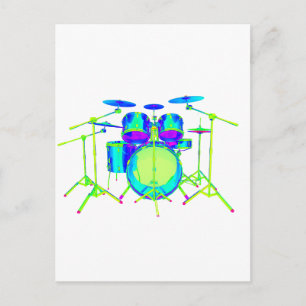 Colorful Drum Kit Briefkaart