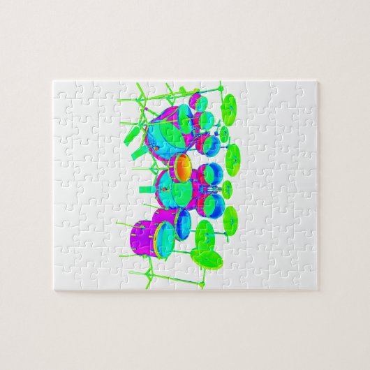 Colorful Drum Kit Legpuzzel (Horizontaal)