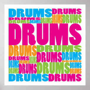 Colorful Drums Poster