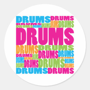 Colorful Drums Ronde Sticker
