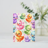 Colorful Ducklings Briefkaart (Staand voorkant)