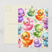Colorful Ducklings Briefkaart (Voorkant / Achterkant)