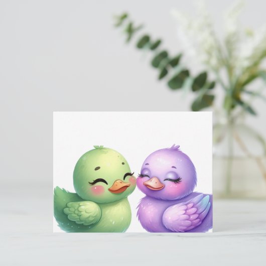 Colorful Ducklings Briefkaart (Staand voorkant)