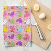 Colorful Ducks Kitchen Towel Theedoek (Quarter Fold)