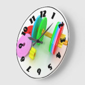 Colorful Dumbbells Clock Grote Klok (Hoek)