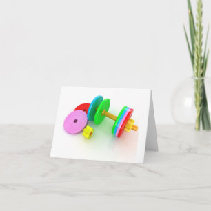 Colorful Dumbbells Note Cards Kaart