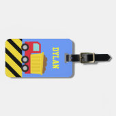 Colorful Dump Truck, Construction Vehicle for Boy Bagagelabel (Voorkant horizontaal)