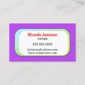 Colorful Dusting Maid Professional Cleaning Busine Visitekaartje (Achterkant)