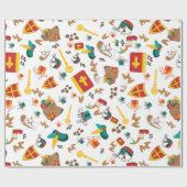 Colorful Dutch Holiday Sinterklaas Design Cadeaupapier (Vlak)