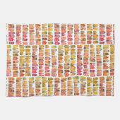 Colorful Dutch Houses Amsterdam Pattern Red Yellow Theedoek (Horizontaal)